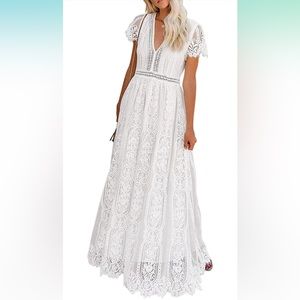 Merokeety boho white dress